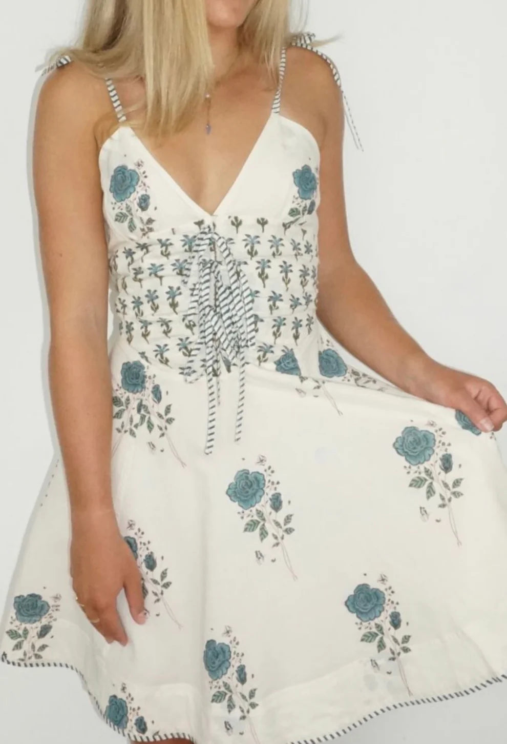 Nibi-MTK Vienna Mini Dress in Mystic Blue