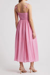 Moon River Bow Detail Cutout Midi Dress
