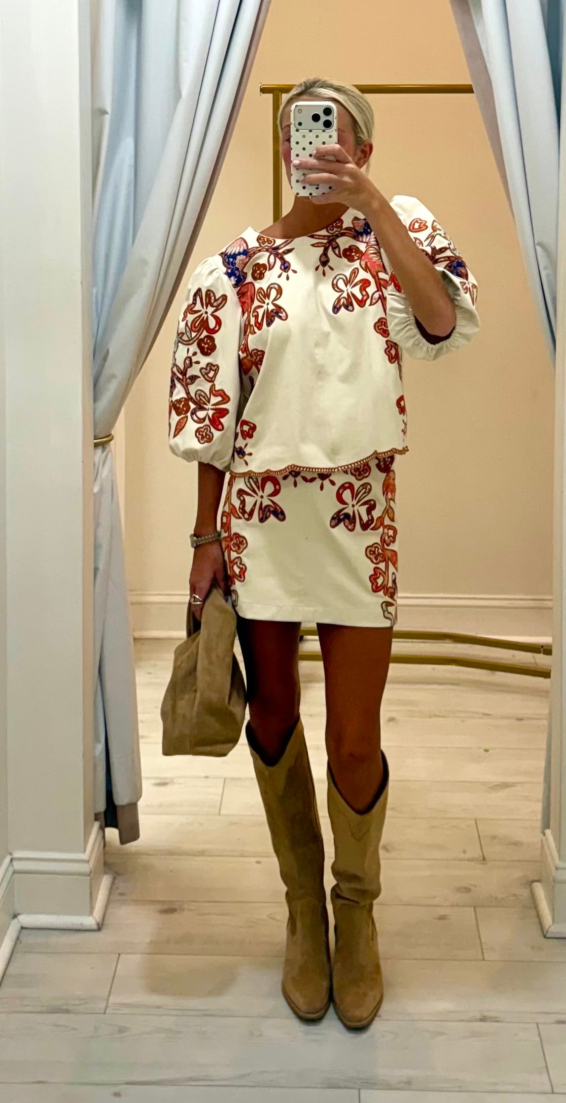 THML Jade Embroidered Top