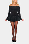 Show Me Your Mumu Charlize Mini Dress in Black Dancing Queen Shine