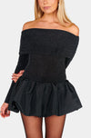 Show Me Your Mumu Charlize Mini Dress in Black Dancing Queen Shine