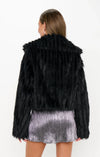 Show Me Your Mumu Salt Lake City Cropped Jacket in Black Faux Fur