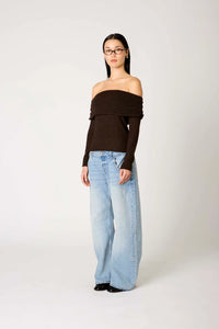 NIA Zinnia Sweater in Espresso