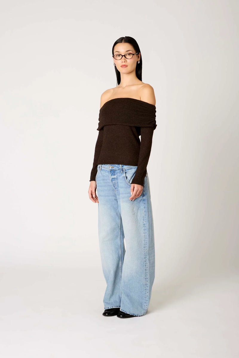 NIA Zinnia Sweater in Espresso