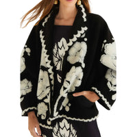 Farm Rio Floral Arabesque Fleece Coat