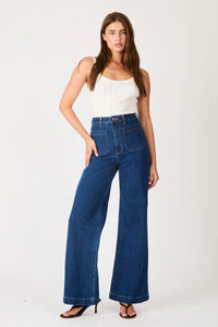 Rolla's Sailor Wide Leg Jeans Long in Eco Ruby Blue