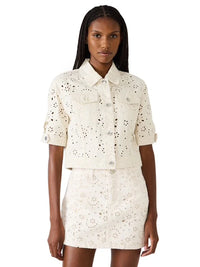 Steve Madden Blu Jacket in Eyelet