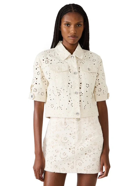 Steve Madden Blu Jacket in Eyelet