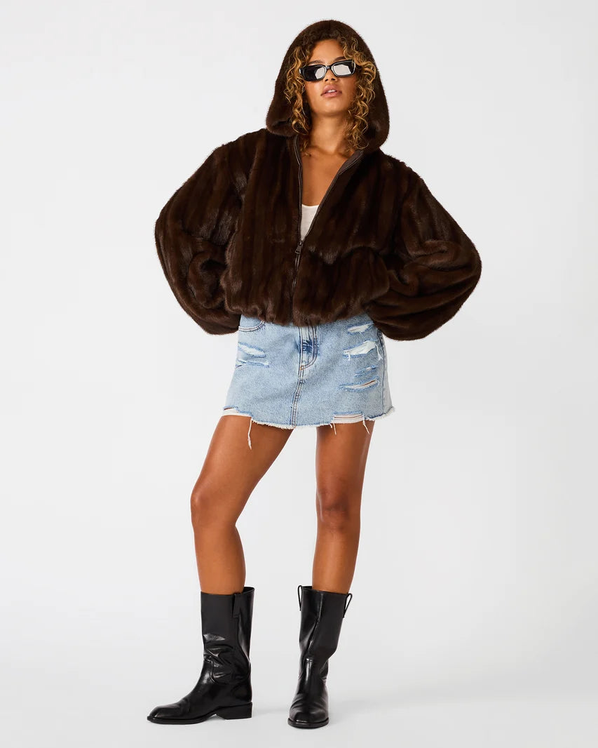 Steve Madden Mavis Jacket in Wolf Brown