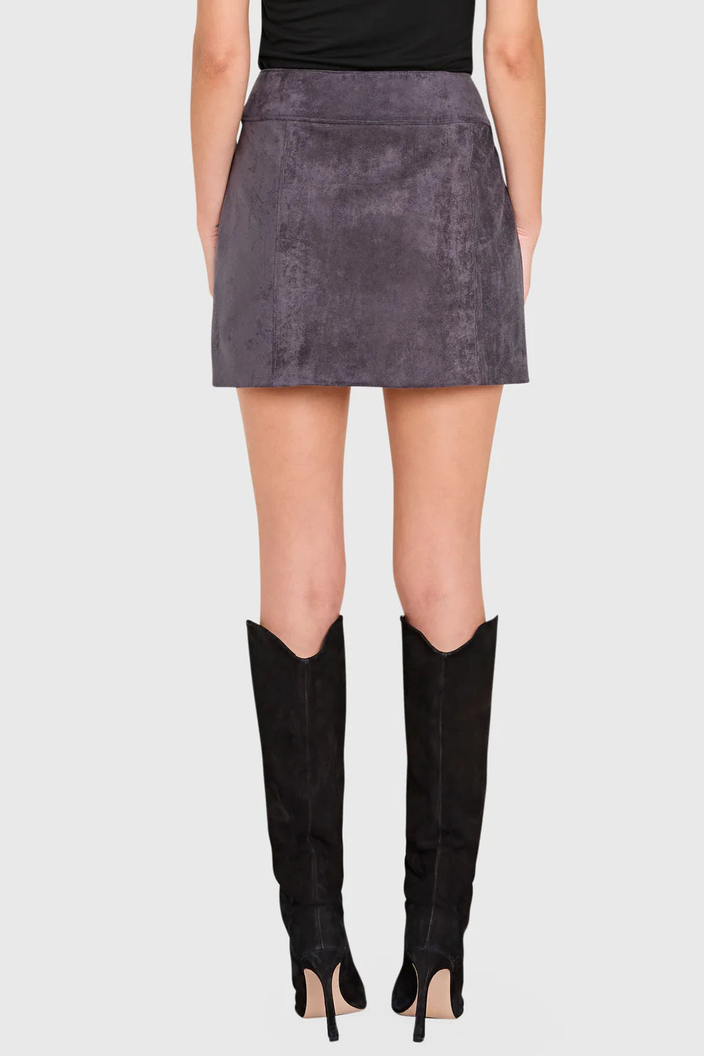RENTAL Amanda Uprichard Becker Mini Skirt in Graphite