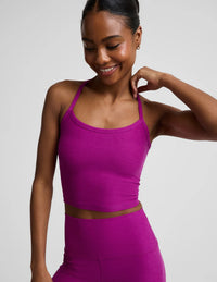 Beyond Yoga Spacedye™ Slim Racerback Cropped Tank in Berry Bliss