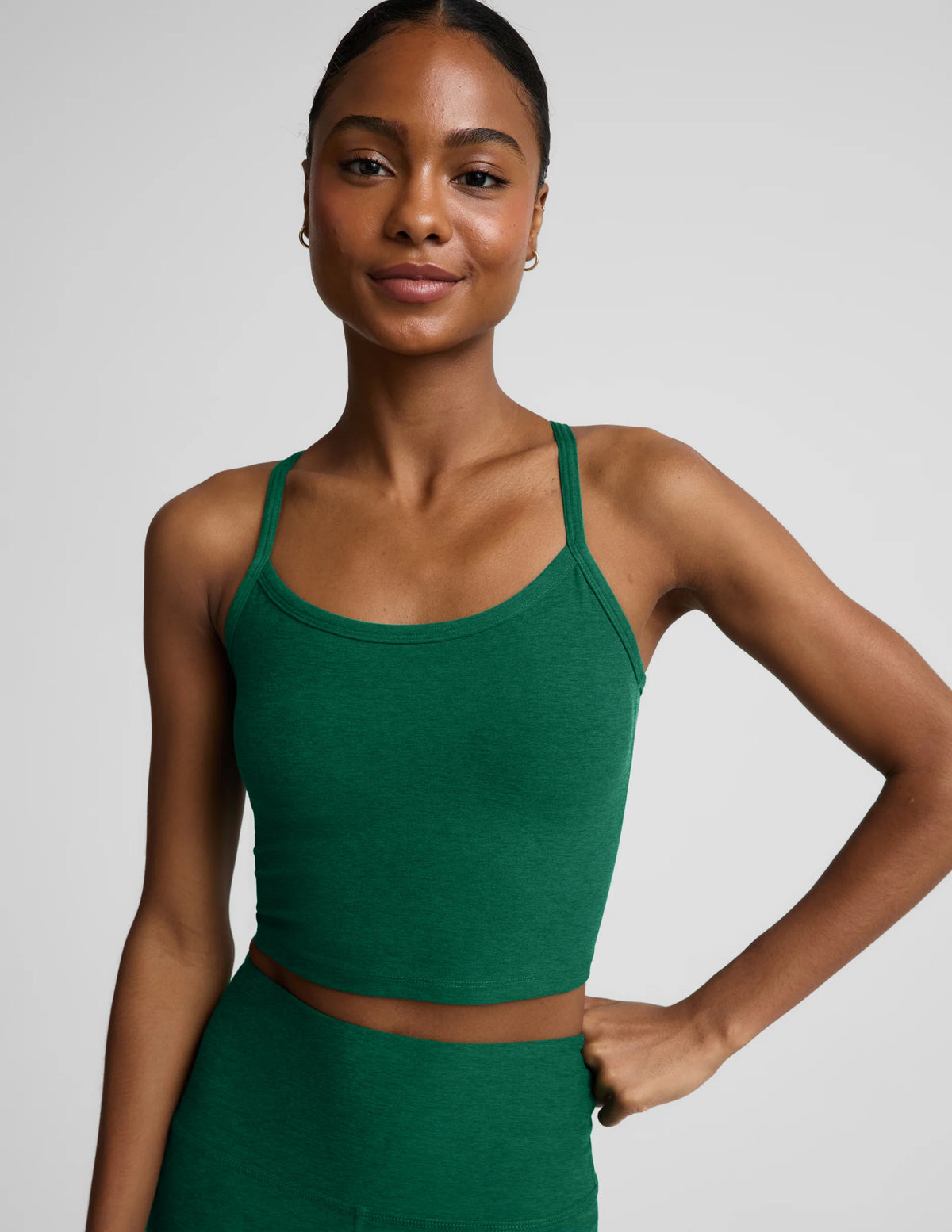 Beyond Yoga Spacedye™ Slim Racerback Cropped Tank in Legacy Pine
