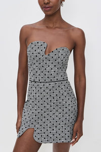 Amanda Uprichard Puzzle Strapless Mini