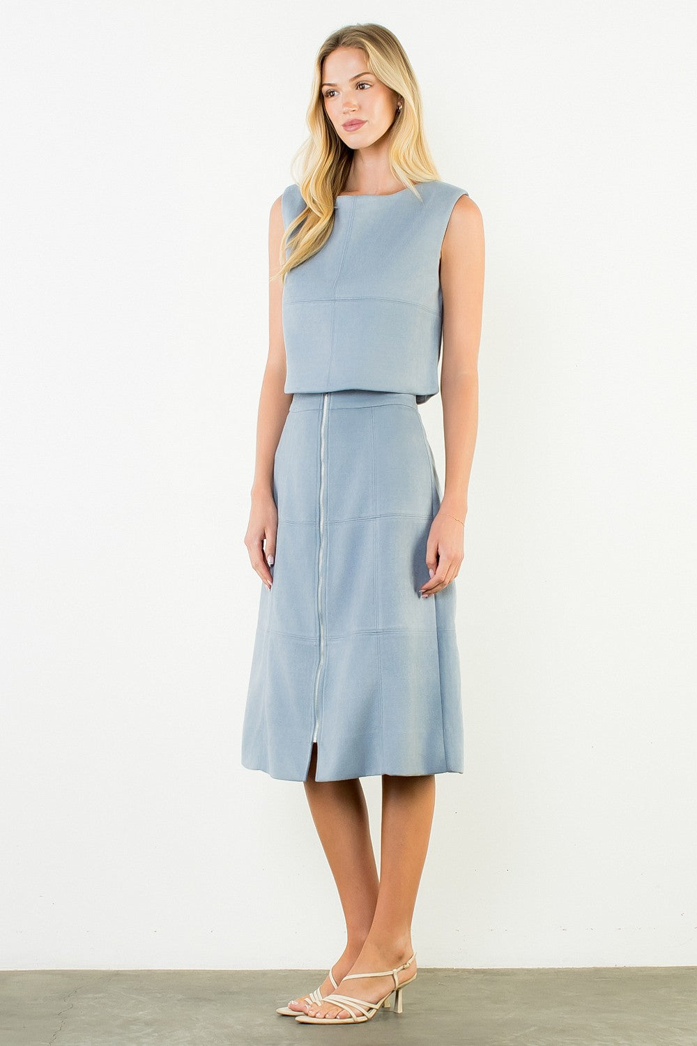 THML Shay Suede Sleeveless Top