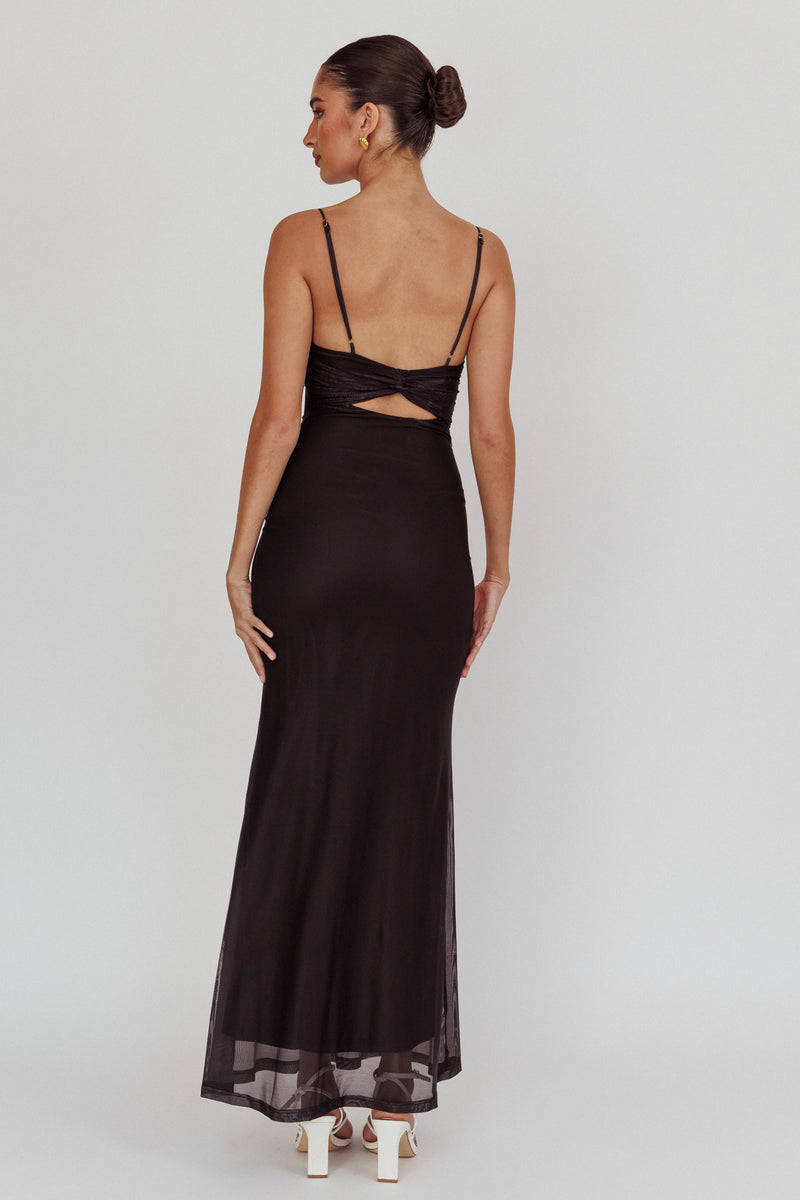 Nina Boat Neckline Floral Maxi