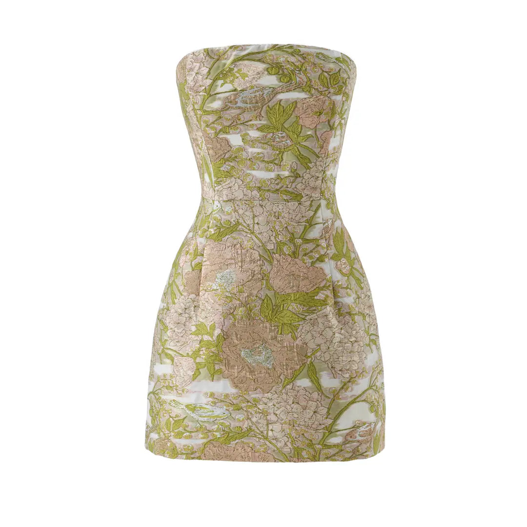 Willow Pastel Jacquard Mini Dress