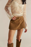 Free People Paradise Found Suede Skort