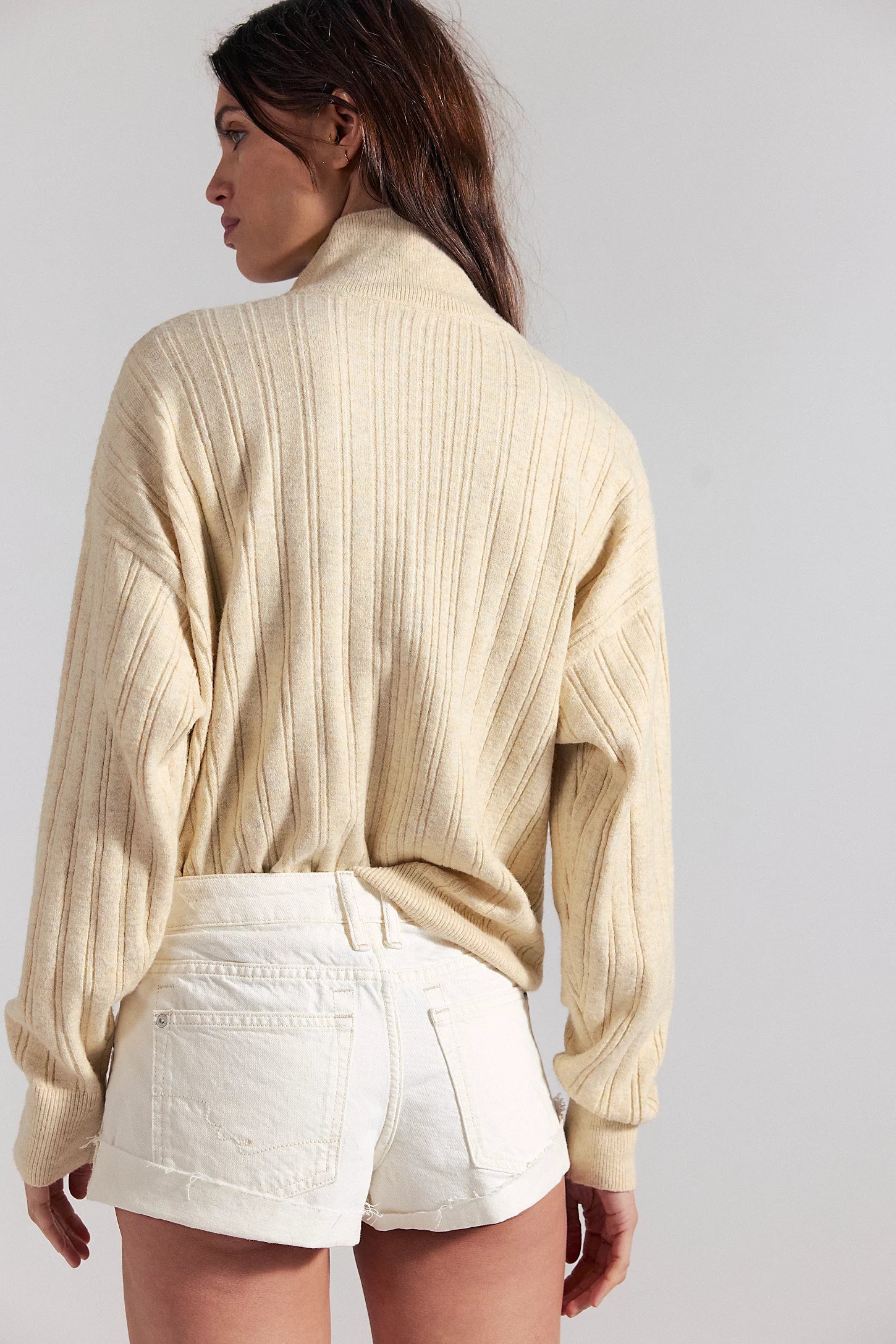 Free People Cali Cuffed Shortie in Soft White