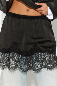 Free People Meet In The Middle Mini Slip Skirt
