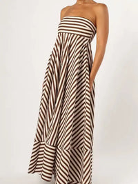 PREORDER Mikinley Strapless Striped Maxi