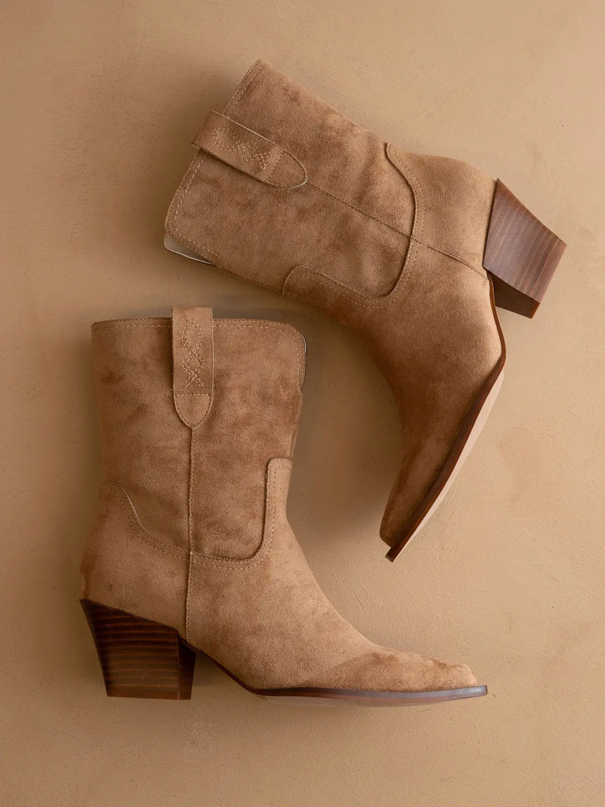 Trudy Mid-Calf Boot in Latte
