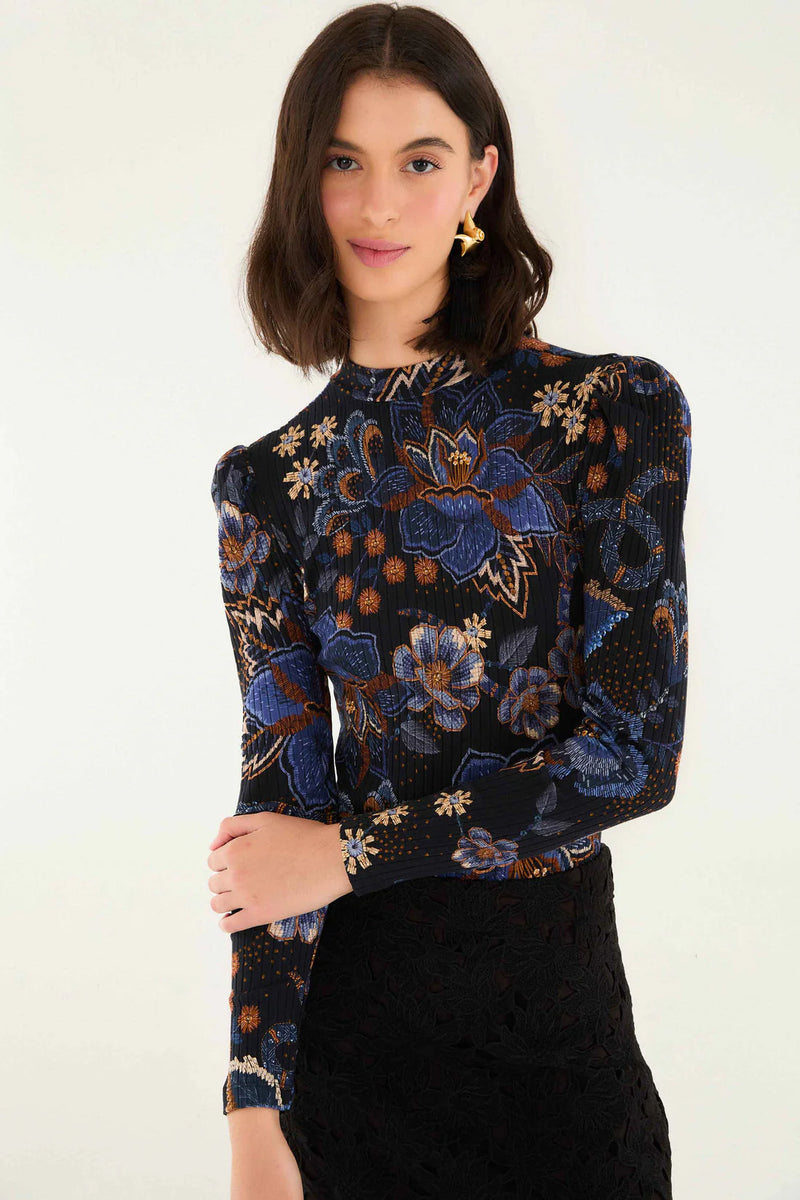 Farm Rio Snakes Bouquet Cotton Bodysuit