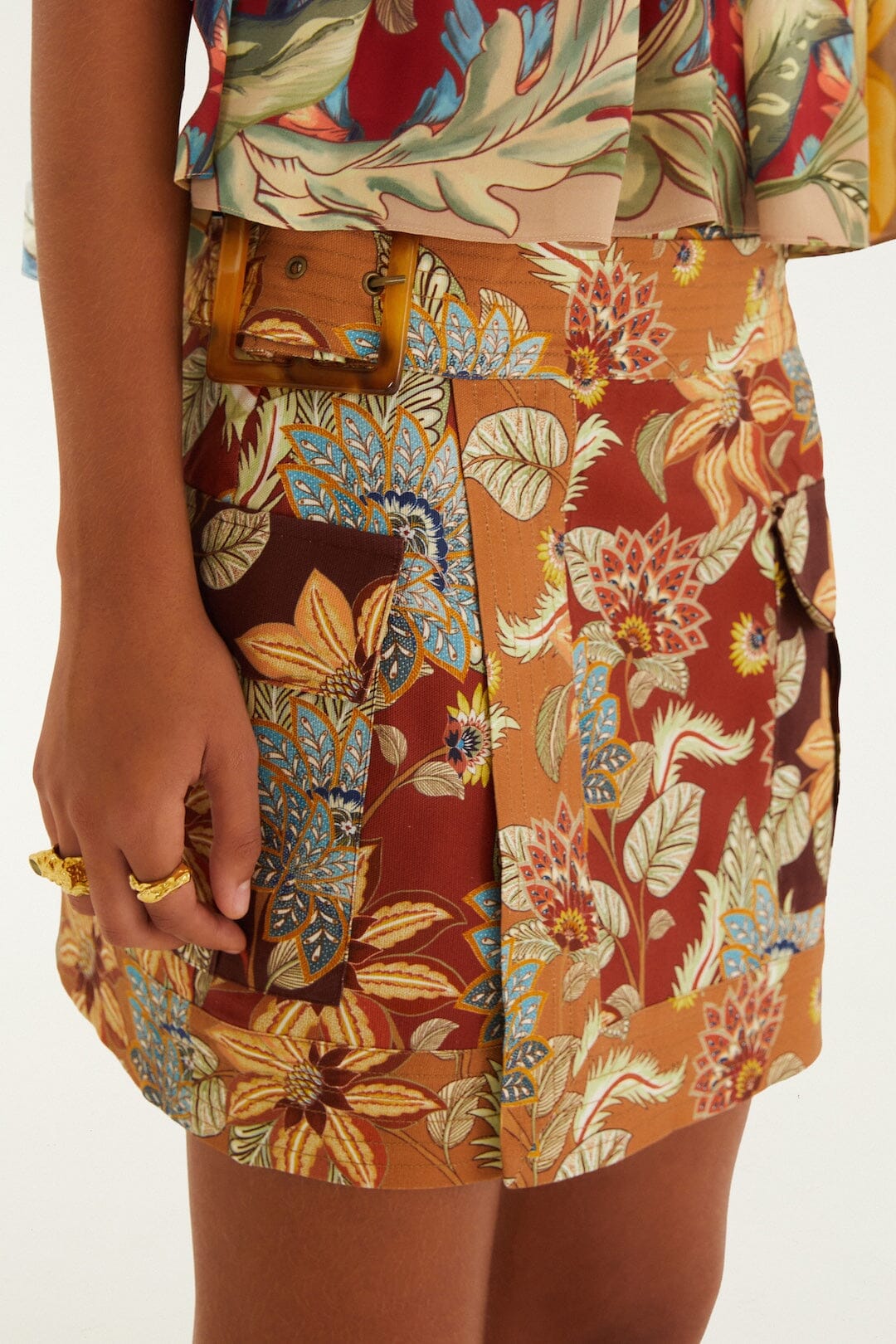 FARM RIO Lunar Boho Mini Skirt