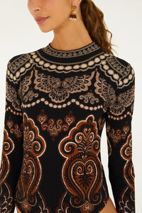 FARM RIO Nicole Long Sleeve Jersey Bodysuit