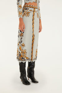 FARM RIO Stained Glass Beauty Knit Skirt