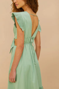 Farm Rio Light Green Butterfly Midi Dress