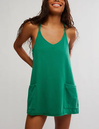 FP Movement Hot Shot Mini Dress in Green Glow